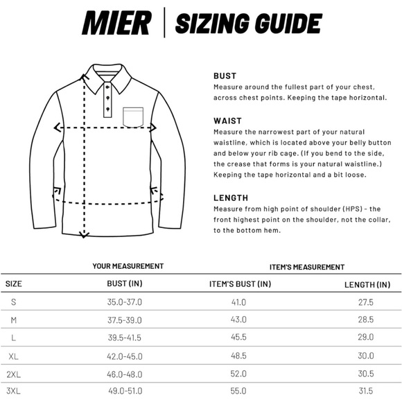 MIER Men's Long Sleeve Polo Shrt Quick Dry Collared Work Golf Hiking Casual (M) - Picture 5 of 10